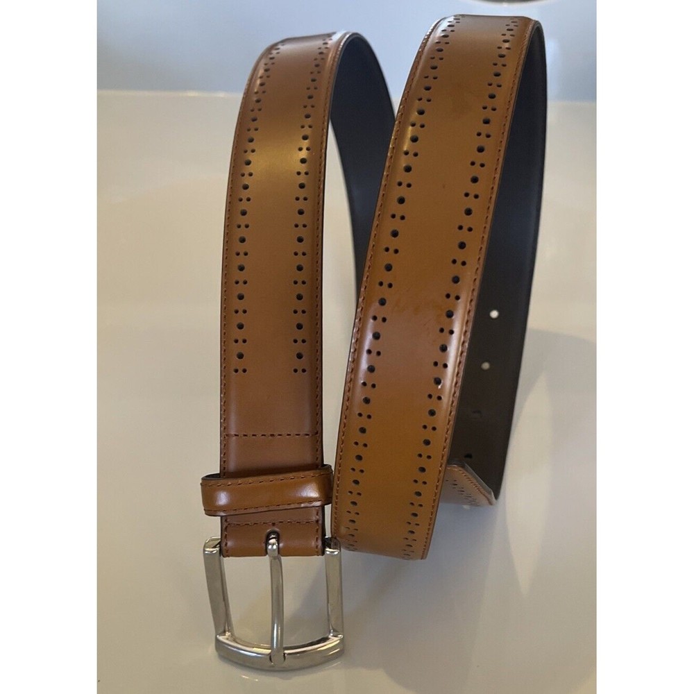Jos. A. Bank Men’s Belt Italian Genuine Leather  Brown  Size 40 Dress Signature